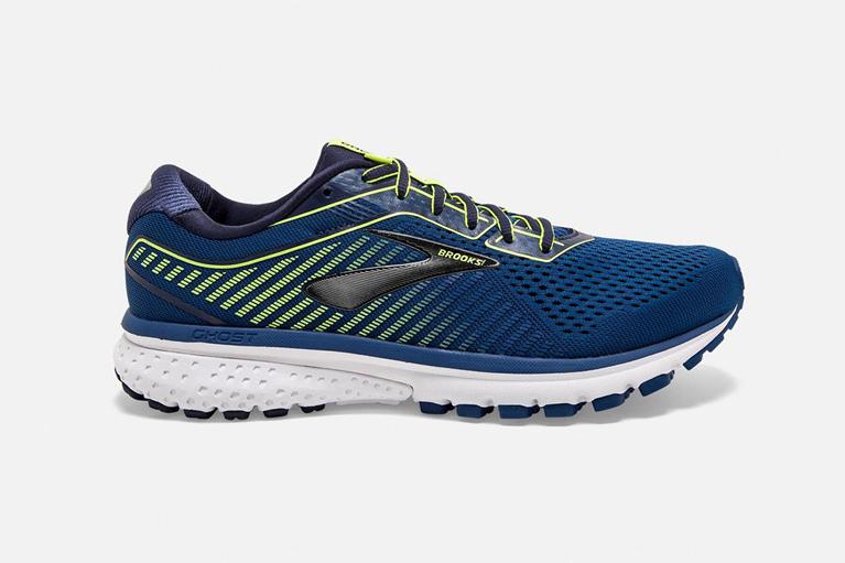 Brooks Ghost 12 Road Running Shoes - Men's - Blue (69304-JEWN)